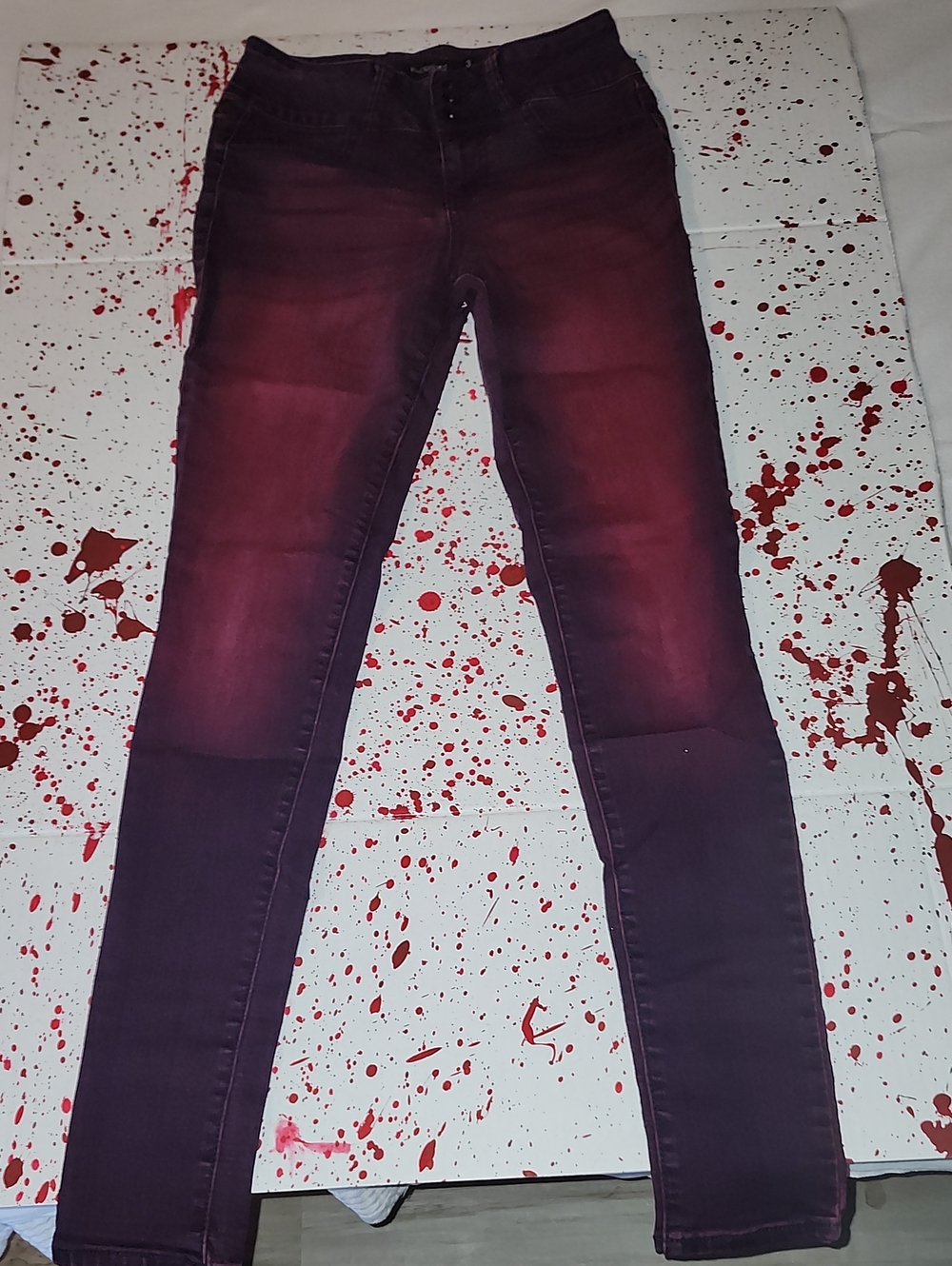 Blackheart Women's Burgundy Fade Skinny Jeans